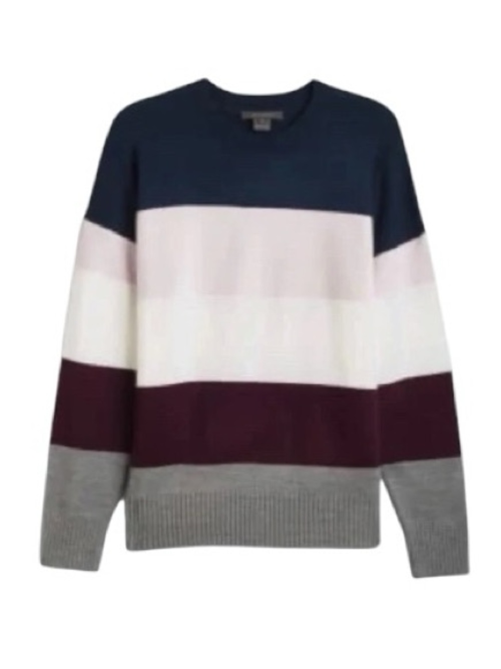 French Connection Color-block Crewneck Sweater - Picture 2 of 6